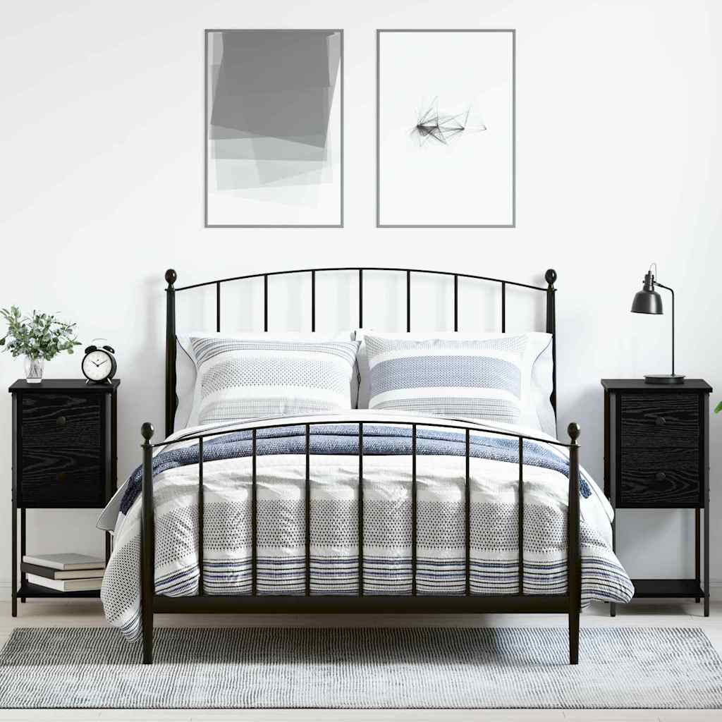 Dulap de noapte cu sertar 2 pcs Stejar negru 32 x 42 x 70 cm GartenMobel Dekor