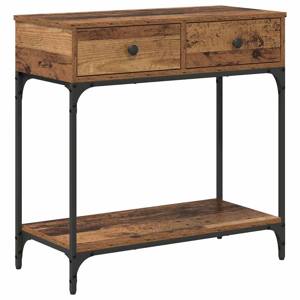 Masă de consolă Lemn vechi 75 x 34.5 x 75 cm Lemn compozit GartenMobel Dekor