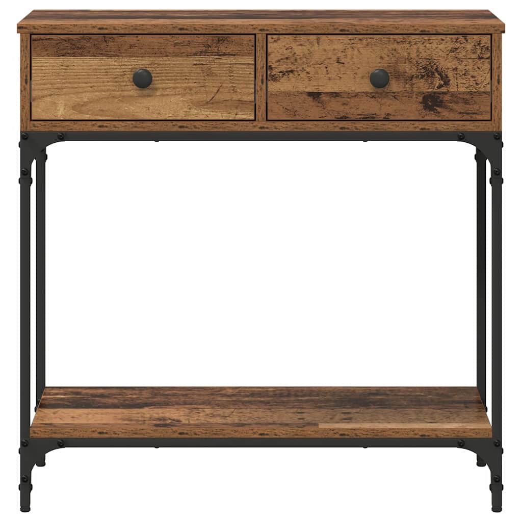 Masă de consolă Lemn vechi 75 x 34.5 x 75 cm Lemn compozit GartenMobel Dekor