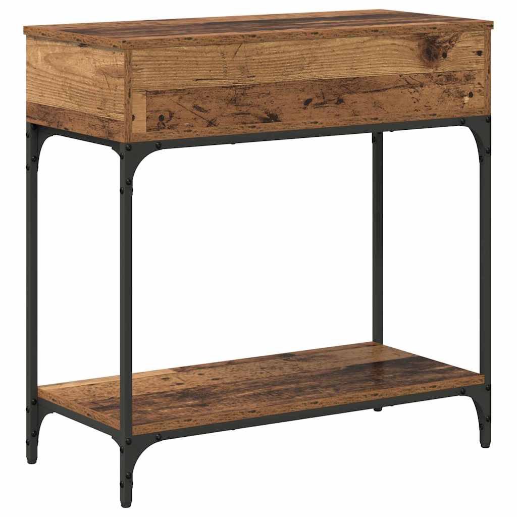 Masă de consolă Lemn vechi 75 x 34.5 x 75 cm Lemn compozit GartenMobel Dekor