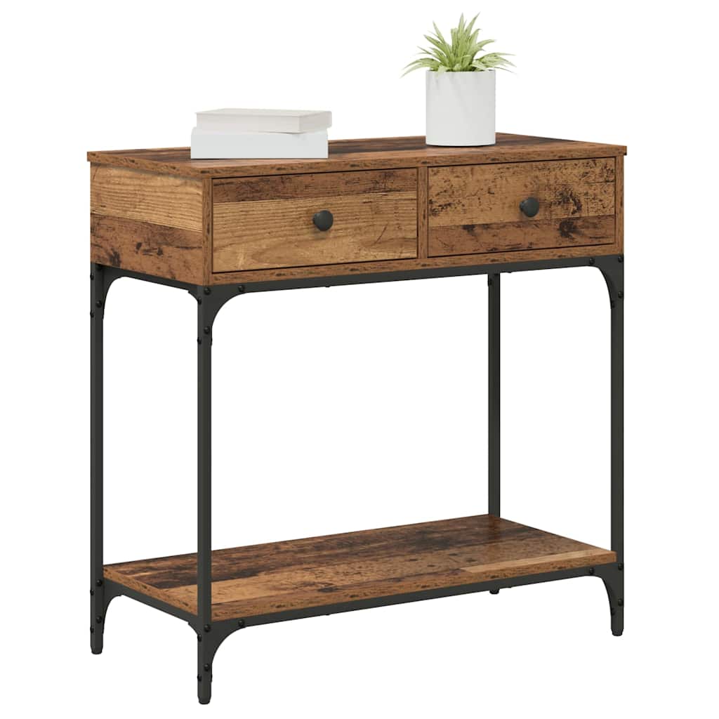 Masă de consolă Lemn vechi 75 x 34.5 x 75 cm Lemn compozit GartenMobel Dekor