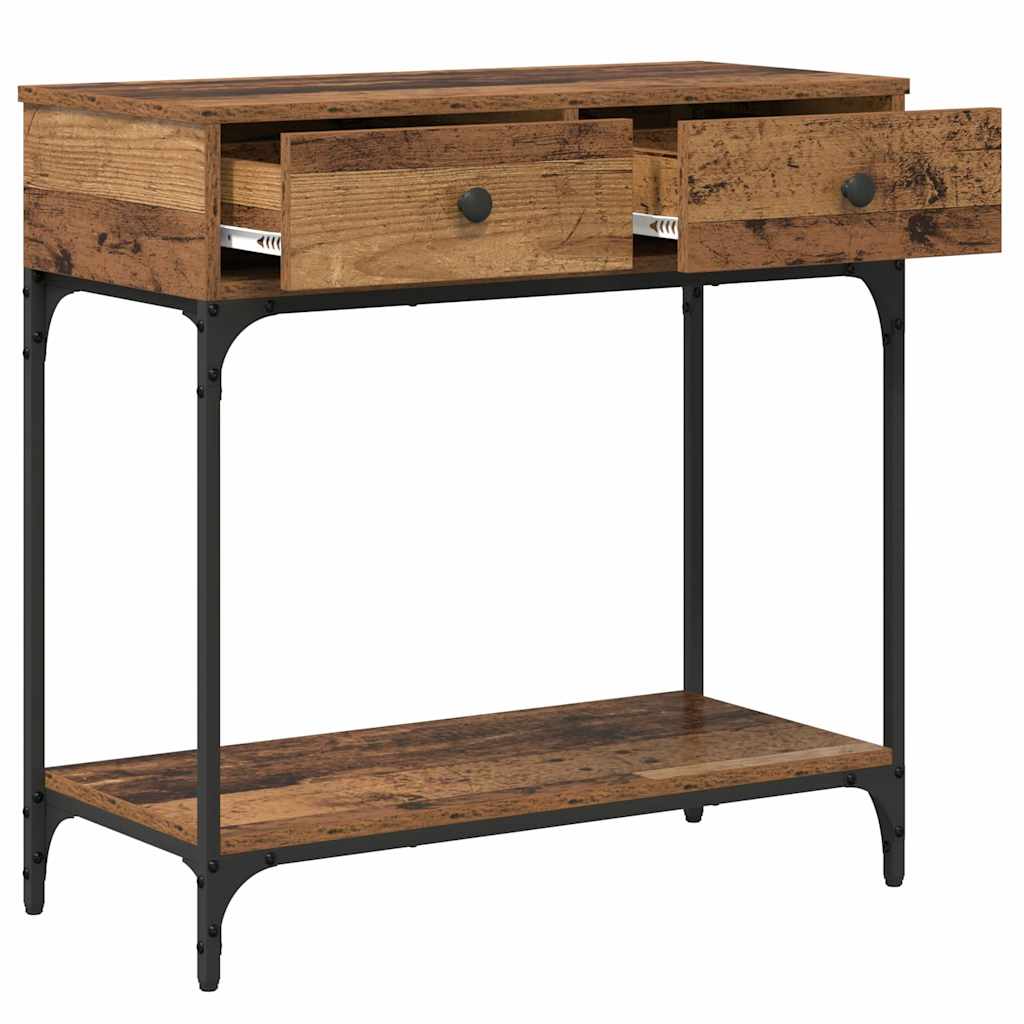 Masă de consolă Lemn vechi 75 x 34.5 x 75 cm Lemn compozit GartenMobel Dekor