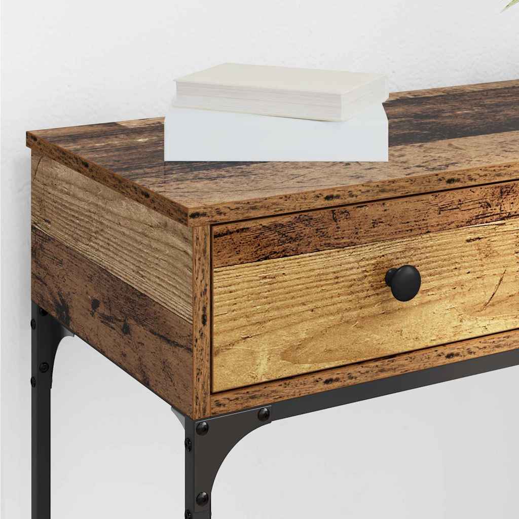 Masă de consolă Lemn vechi 75 x 34.5 x 75 cm Lemn compozit GartenMobel Dekor