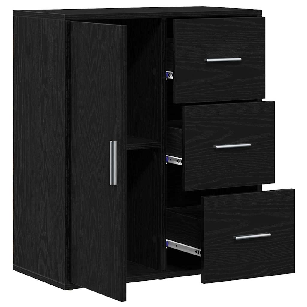 Bufet cu sertar Stejar negru 60 x 31 x 70 cm Lemn compozit GartenMobel Dekor