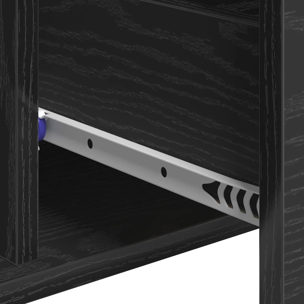 Bufet cu sertar Stejar negru 60 x 31 x 70 cm Lemn compozit GartenMobel Dekor