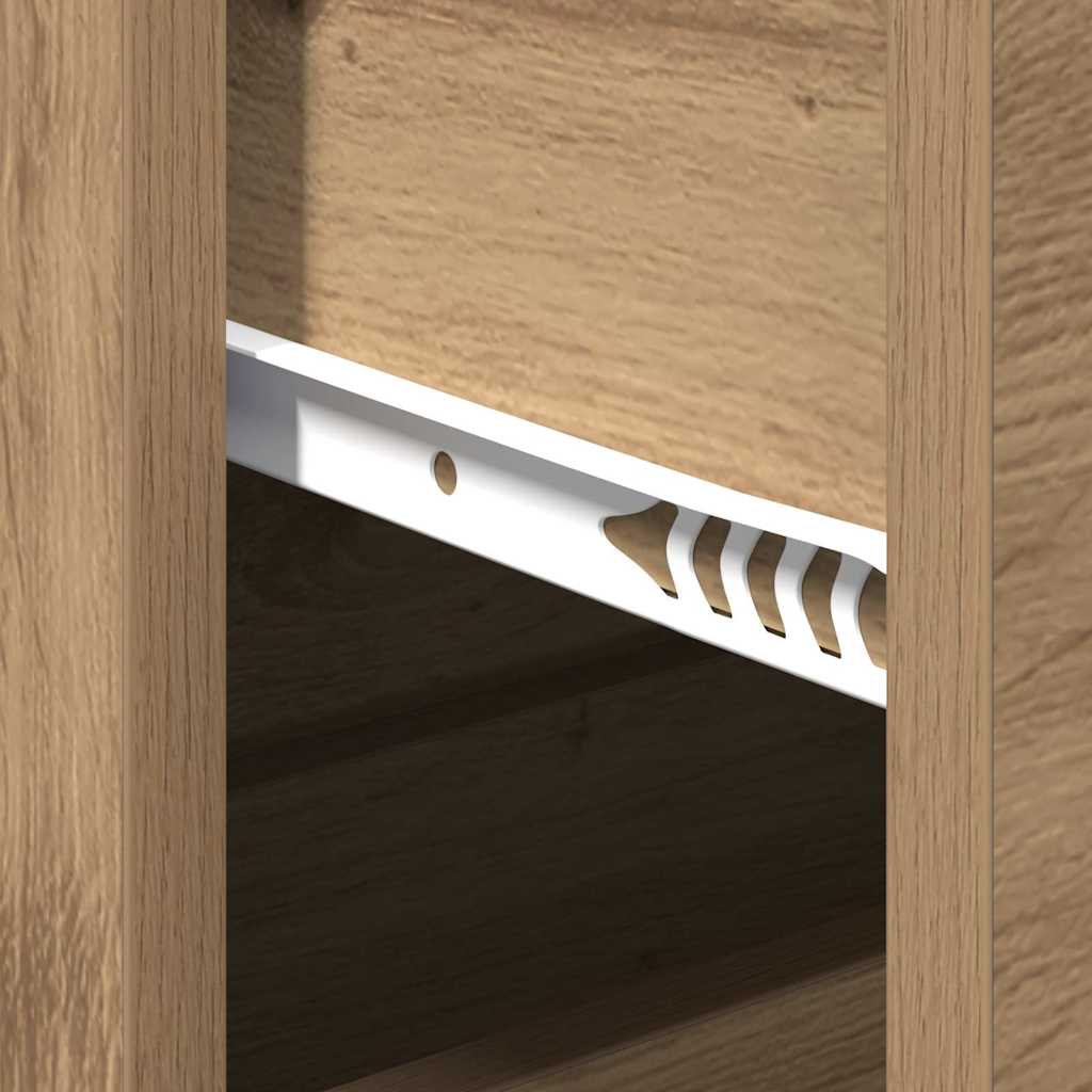 Bufet cu sertar stejar artizanal 60 x 39 x 80 cm Lemn compozit GartenMobel Dekor