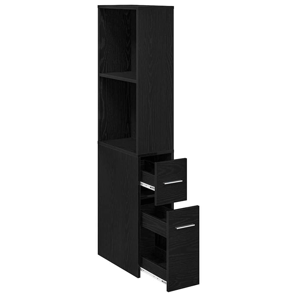 Dulap Îngust pentru Baie Stejar negru 22 x 41 x 135 cm GartenMobel Dekor
