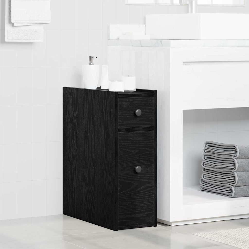 Dulap Îngust pentru Baie Stejar negru 80 x 18 x 60 cm GartenMobel Dekor