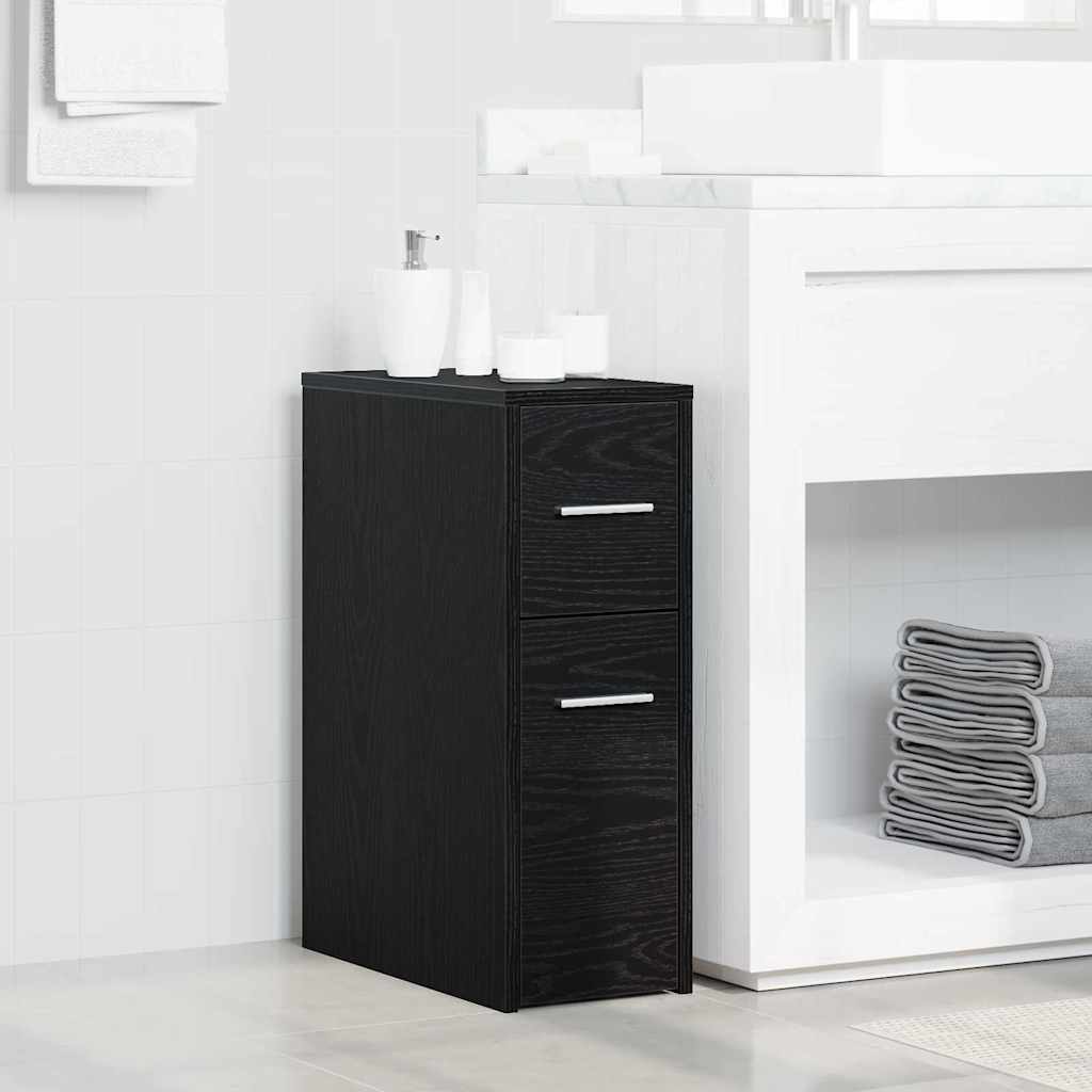 Dulap de baie subțire Stejar negru 22 x 44 x 61.5 cm GartenMobel Dekor