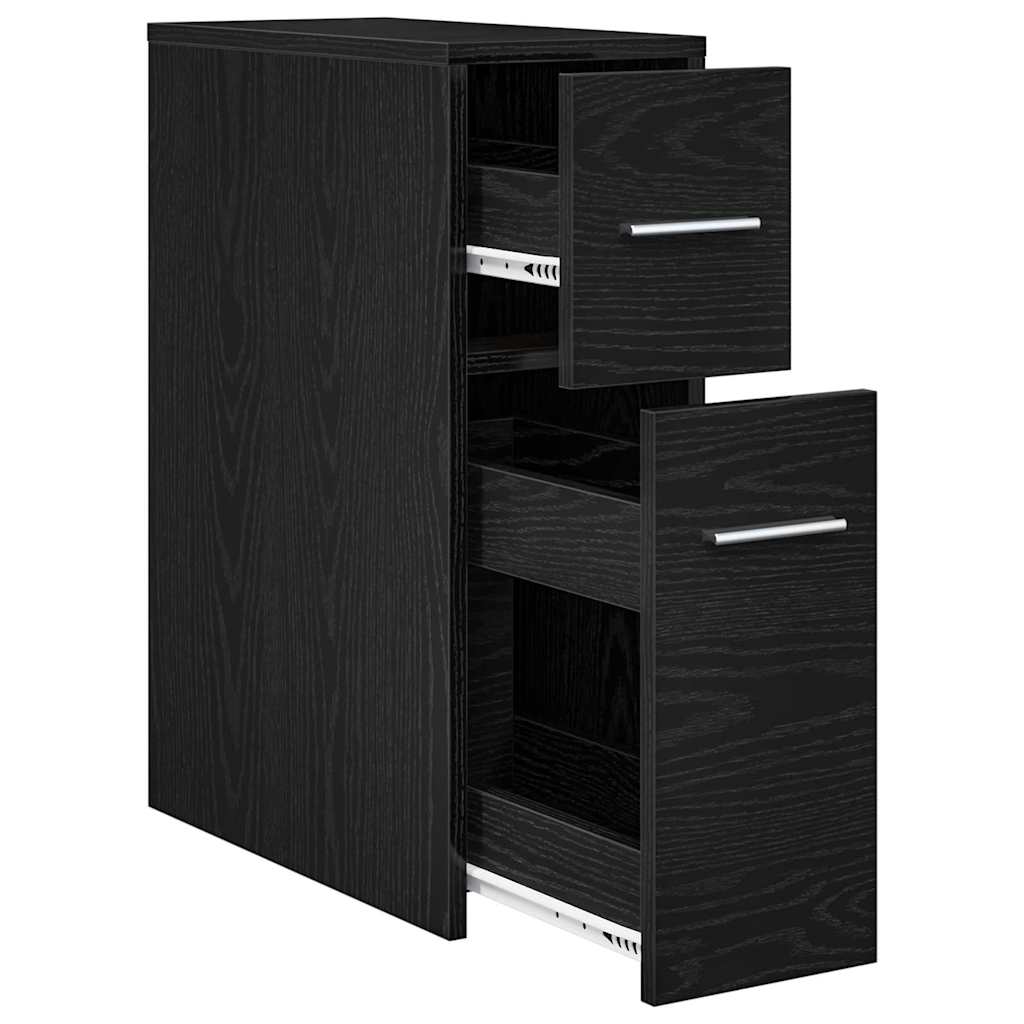Dulap de baie subțire Stejar negru 22 x 44 x 61.5 cm GartenMobel Dekor