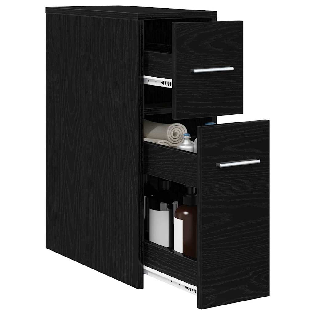 Dulap de baie subțire Stejar negru 22 x 44 x 61.5 cm GartenMobel Dekor