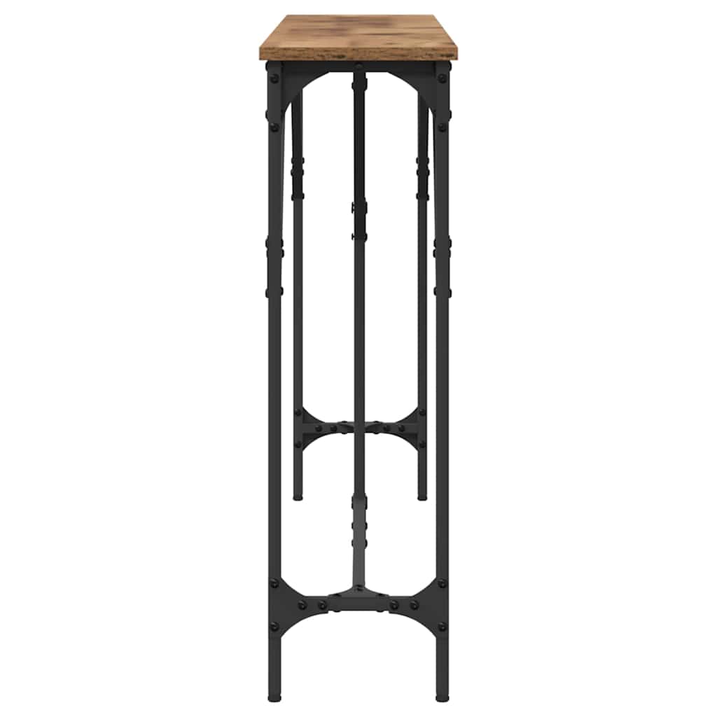 Masă console Lemn Vechi 140 x 23 x 75 cm Lemn compus și metal GartenMobel Dekor
