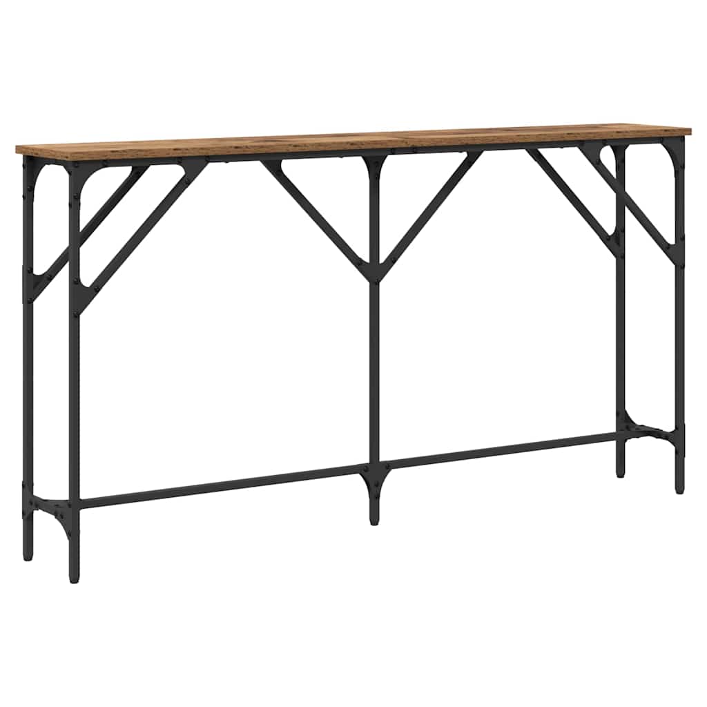 Masă console Lemn Vechi 140 x 23 x 75 cm Lemn compus și metal GartenMobel Dekor