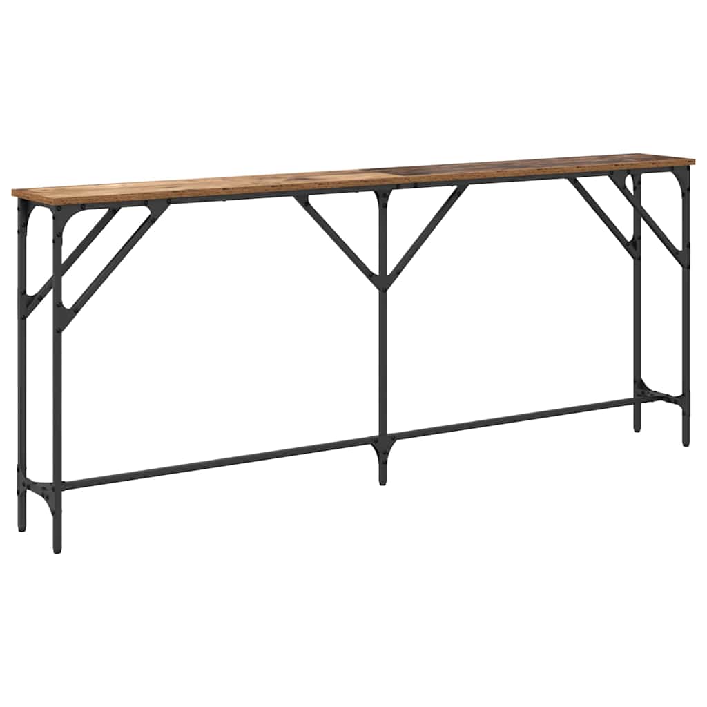 Masă console Lemn Vechi 180 x 23 x 75 cm Lemn compus și metal GartenMobel Dekor