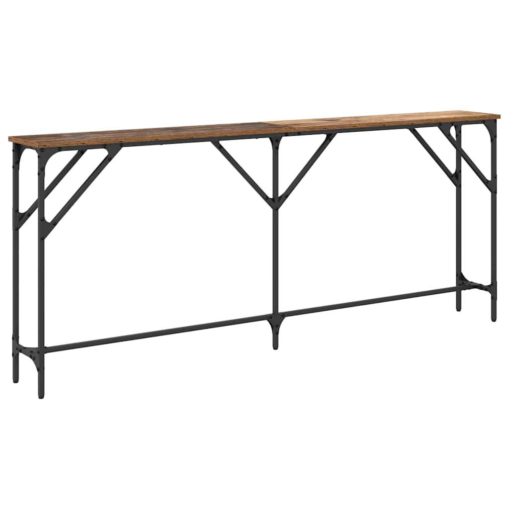 Masă console Lemn Vechi 180 x 23 x 75 cm Lemn compus și metal GartenMobel Dekor