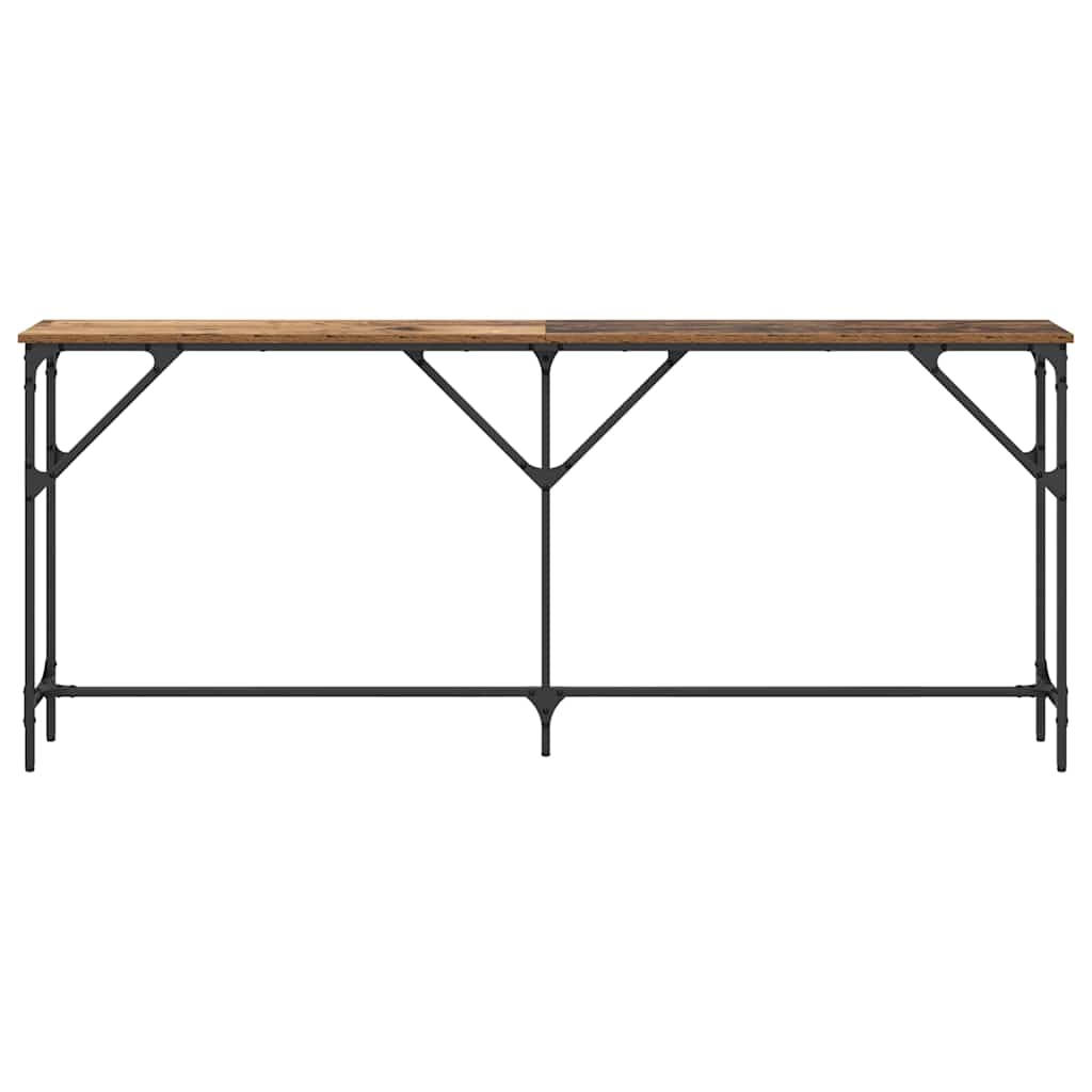 Masă console Lemn Vechi 180 x 23 x 75 cm Lemn compus și metal GartenMobel Dekor