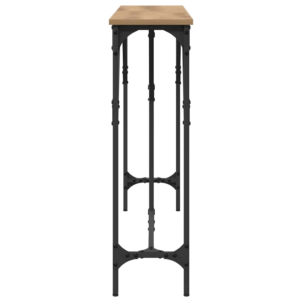 Masă console stejar artizanal 140 x 23 x 75 cm GartenMobel Dekor