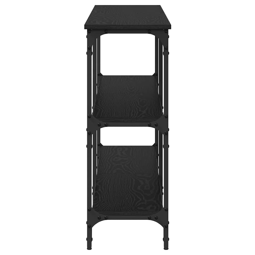 Masă de Consolă cu raft Stejar negru 200 x 29 x 75 cm GartenMobel Dekor