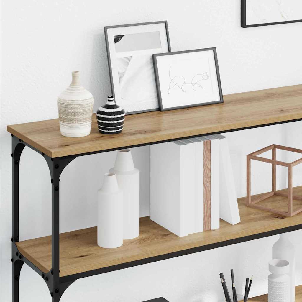 Masă de Consolă cu raft stejar artizanal 200 x 29 x 75 cm GartenMobel Dekor