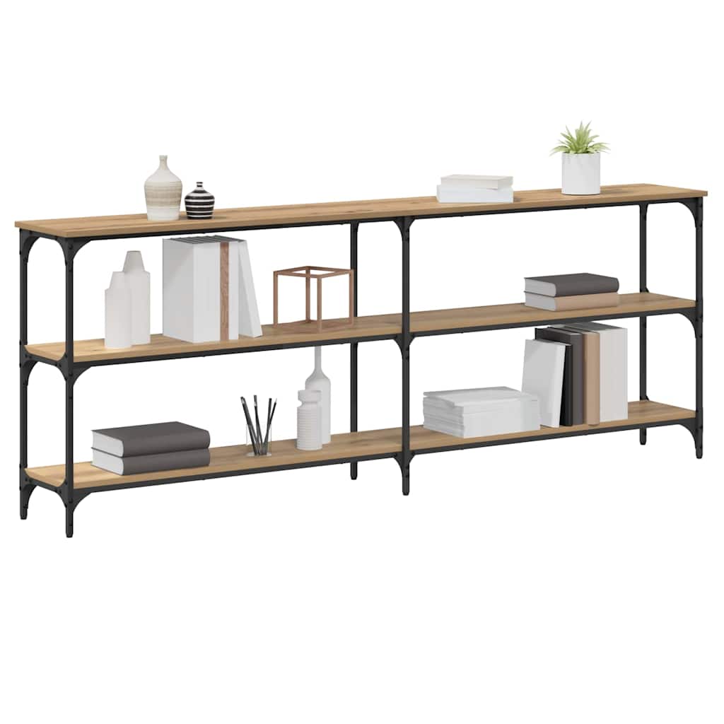 Masă de Consolă cu raft stejar artizanal 200 x 29 x 75 cm GartenMobel Dekor