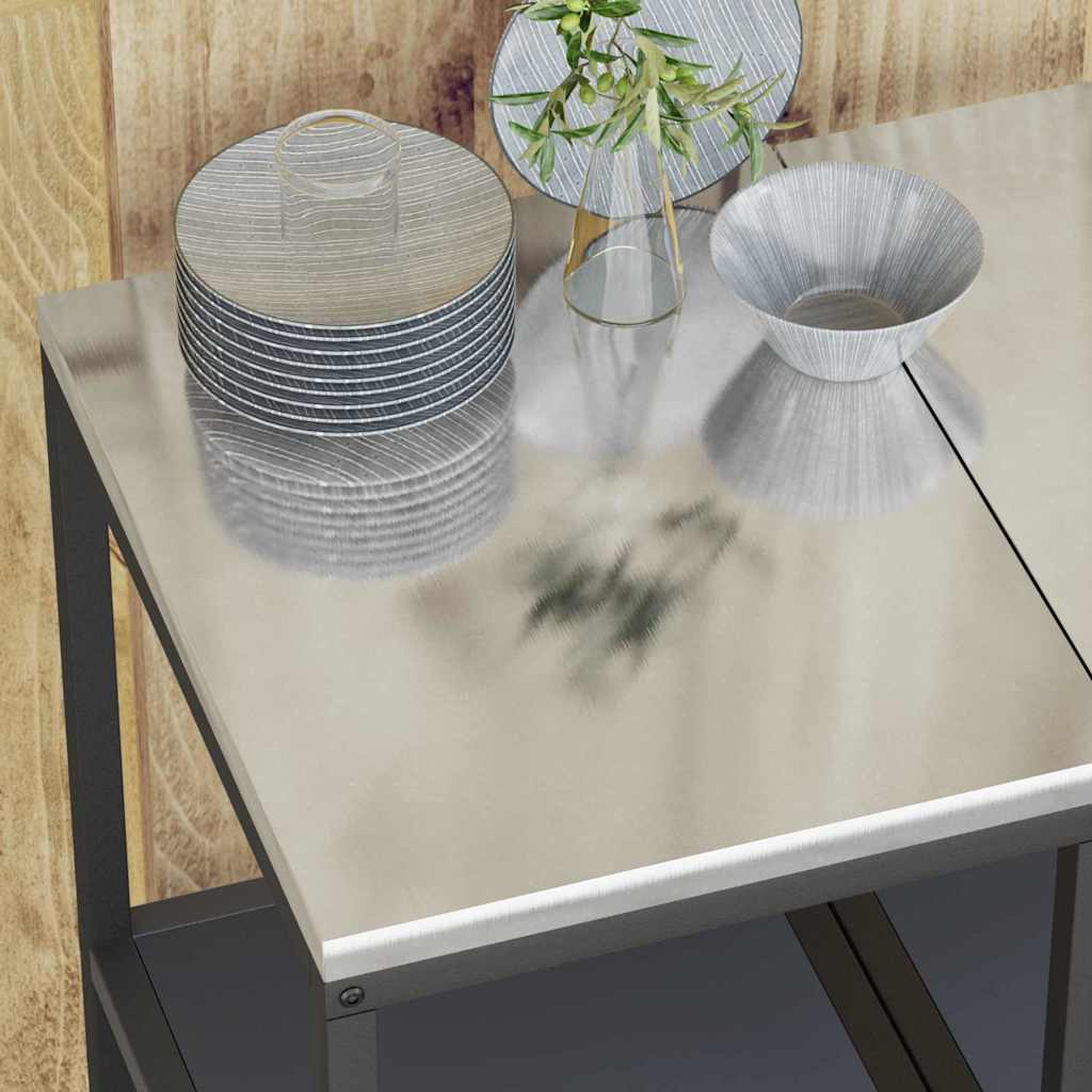 Raft de depozitare pentru bucătărie cu raft Antracit Oţel GartenMobel Dekor