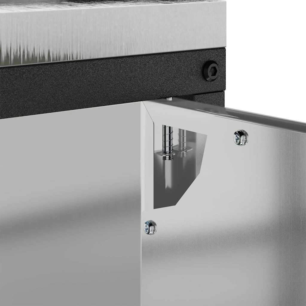 Dulap de depozitare pentru bucătărie Argintiu Oțel galvanizat GartenMobel Dekor