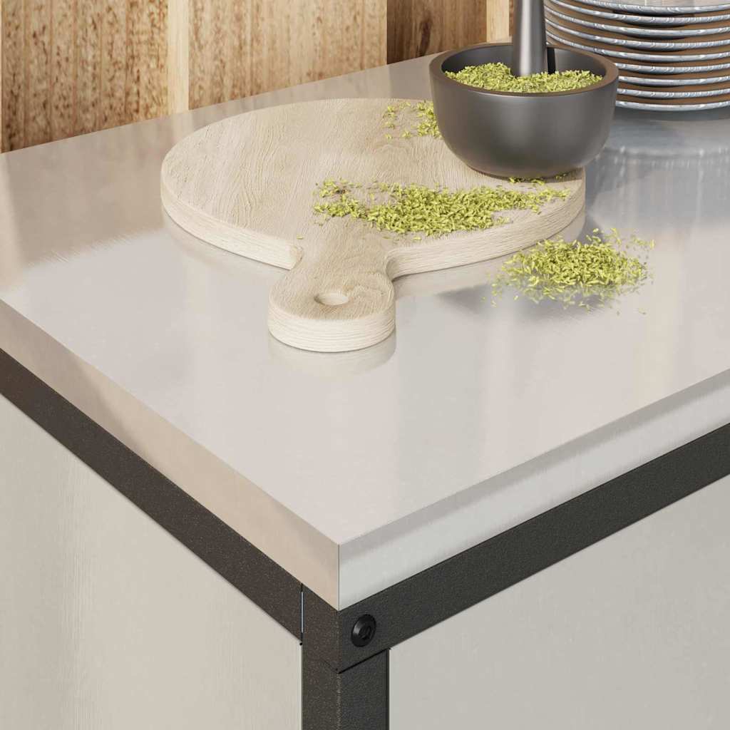 Dulap de depozitare pentru bucătărie Argintiu Oțel inoxidabil GartenMobel Dekor