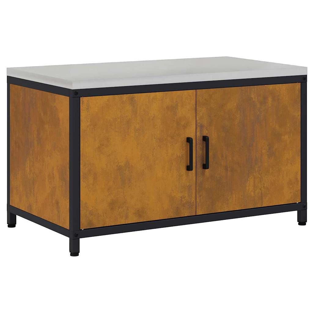 Dulap de depozitare pentru bucătărie cu raft cu ușă Ruginit GartenMobel Dekor