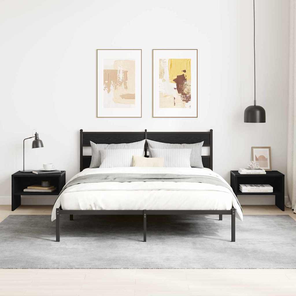 Dulap de noapte Stejar negru 40 x 40 x 30 cm Lemn compozit GartenMobel Dekor