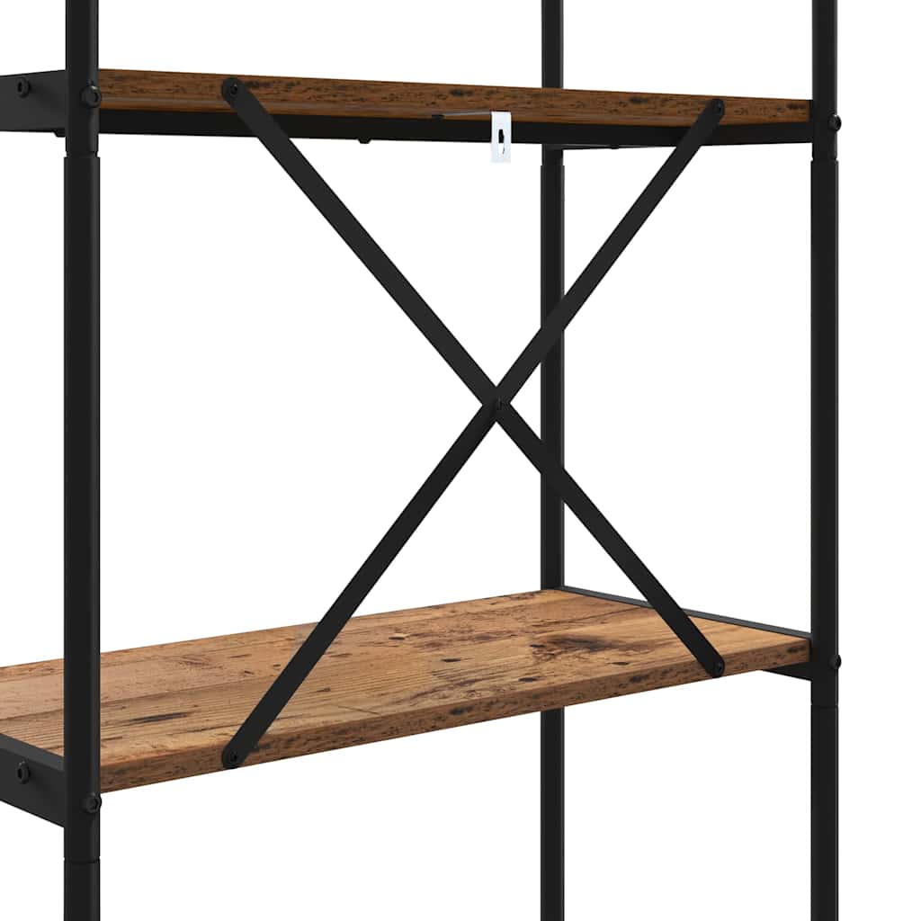 Raft pentru cărți Lemn vechi 60 x 30 x 109 cm Lemn compozit GartenMobel Dekor