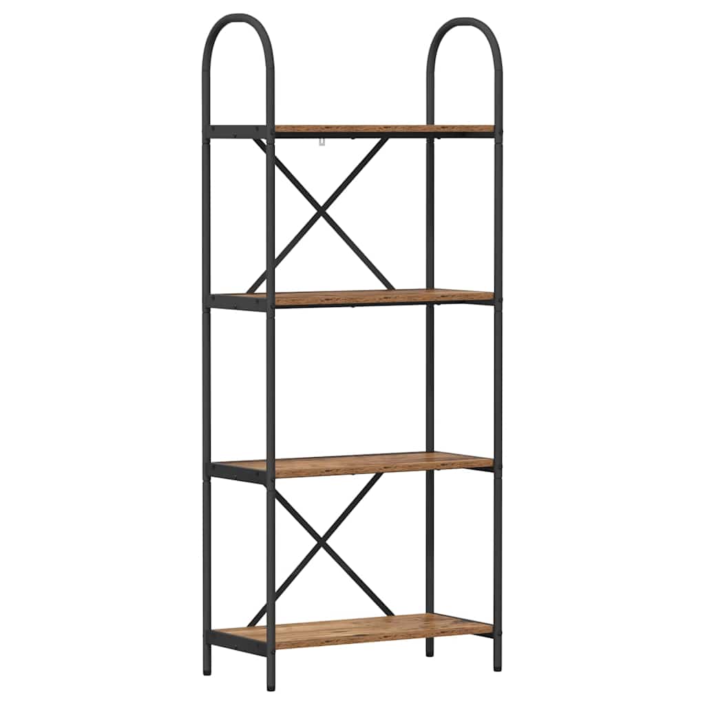 Raft pentru cărți Lemn vechi 60 x 30 x 146 cm Lemn compozit GartenMobel Dekor