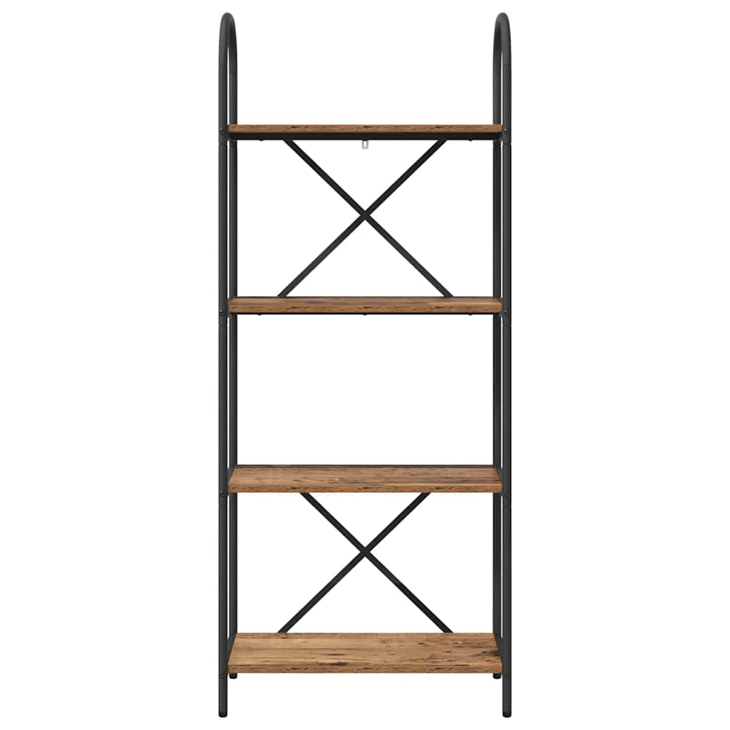Raft pentru cărți Lemn vechi 60 x 30 x 146 cm Lemn compozit GartenMobel Dekor