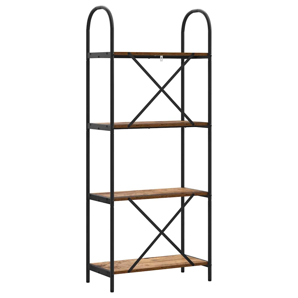 Raft pentru cărți Lemn vechi 60 x 30 x 146 cm Lemn compozit GartenMobel Dekor