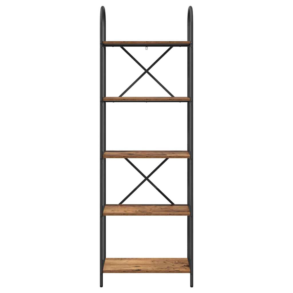 Raft pentru cărți Lemn vechi 60 x 30 x 183 cm Lemn compozit GartenMobel Dekor