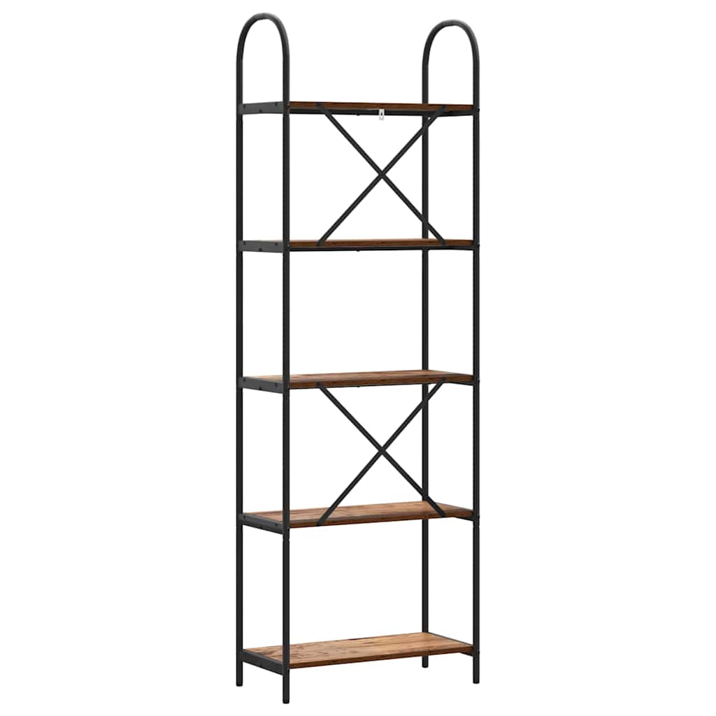 Raft pentru cărți Lemn vechi 60 x 30 x 183 cm Lemn compozit GartenMobel Dekor