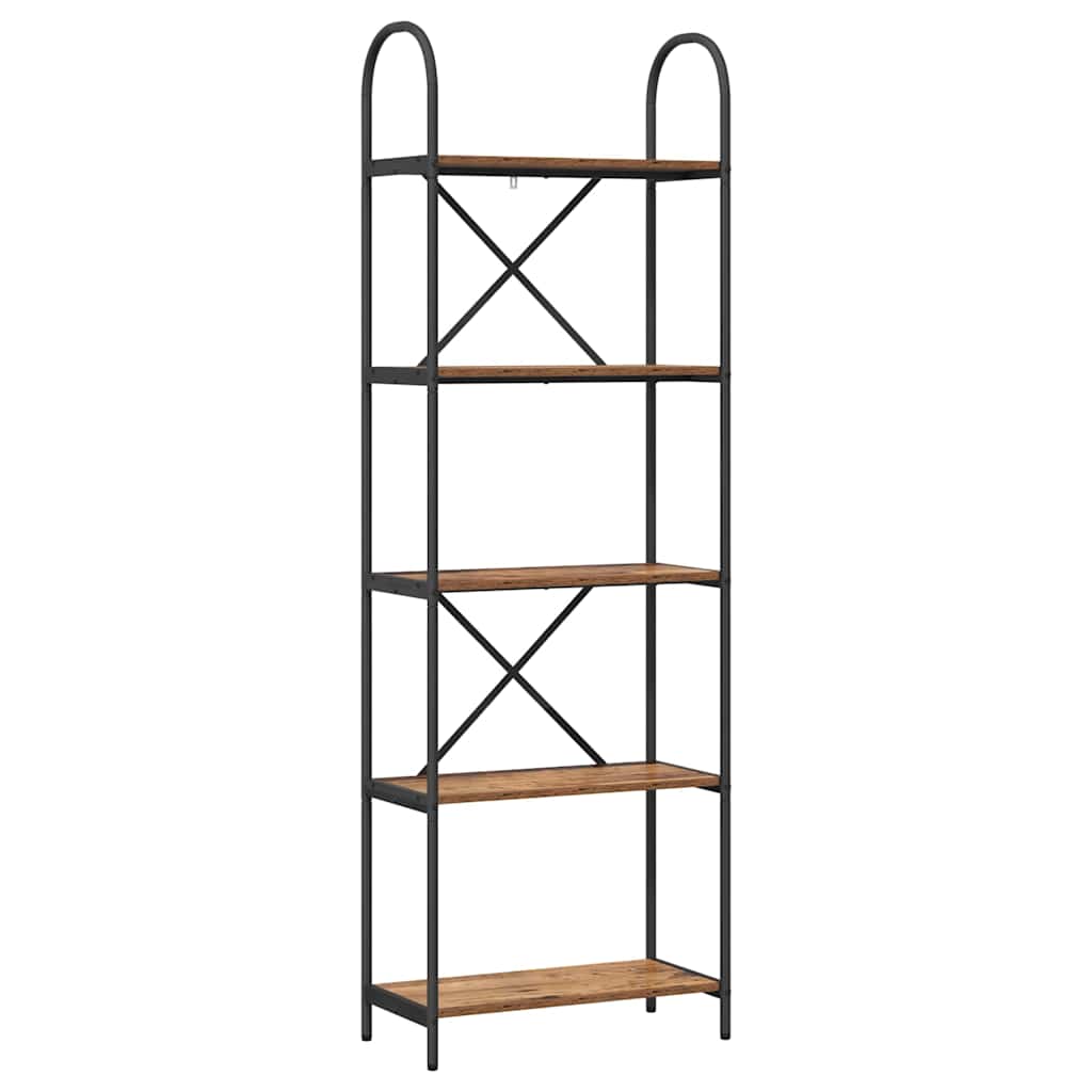 Raft pentru cărți Lemn vechi 60 x 30 x 183 cm Lemn compozit GartenMobel Dekor
