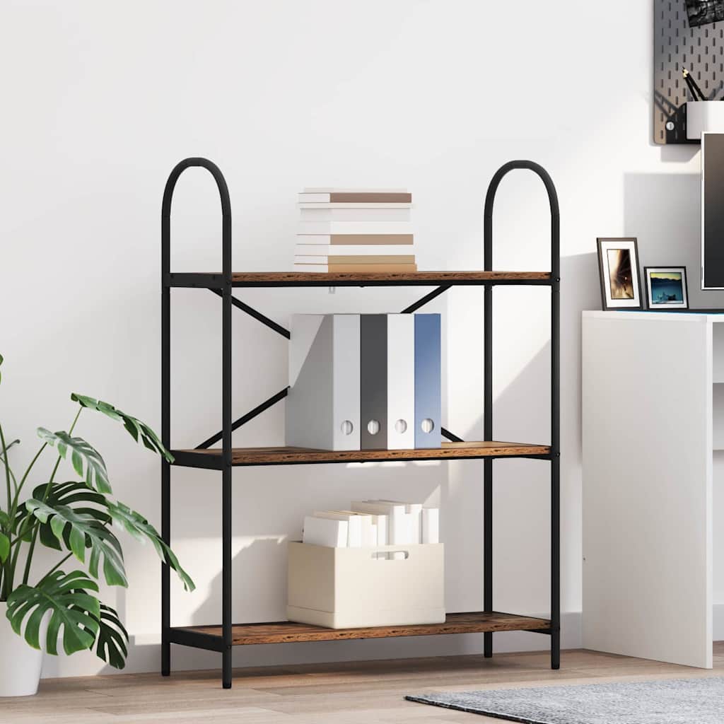 Raft pentru cărți Lemn vechi 80 x 30 x 109 cm Lemn compozit GartenMobel Dekor