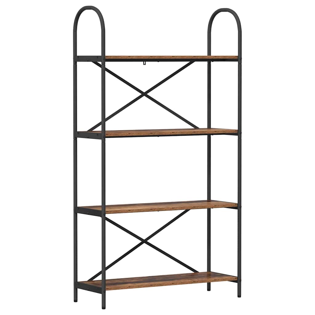 Raft pentru cărți Lemn vechi 80 x 30 x 146 cm Lemn compozit GartenMobel Dekor
