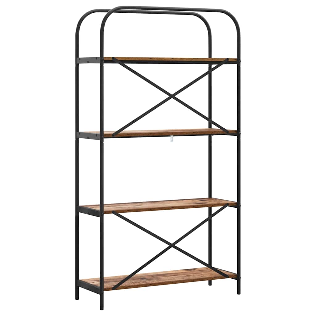 Raft pentru cărți Lemn vechi 80 x 30 x 146 cm Lemn compozit GartenMobel Dekor