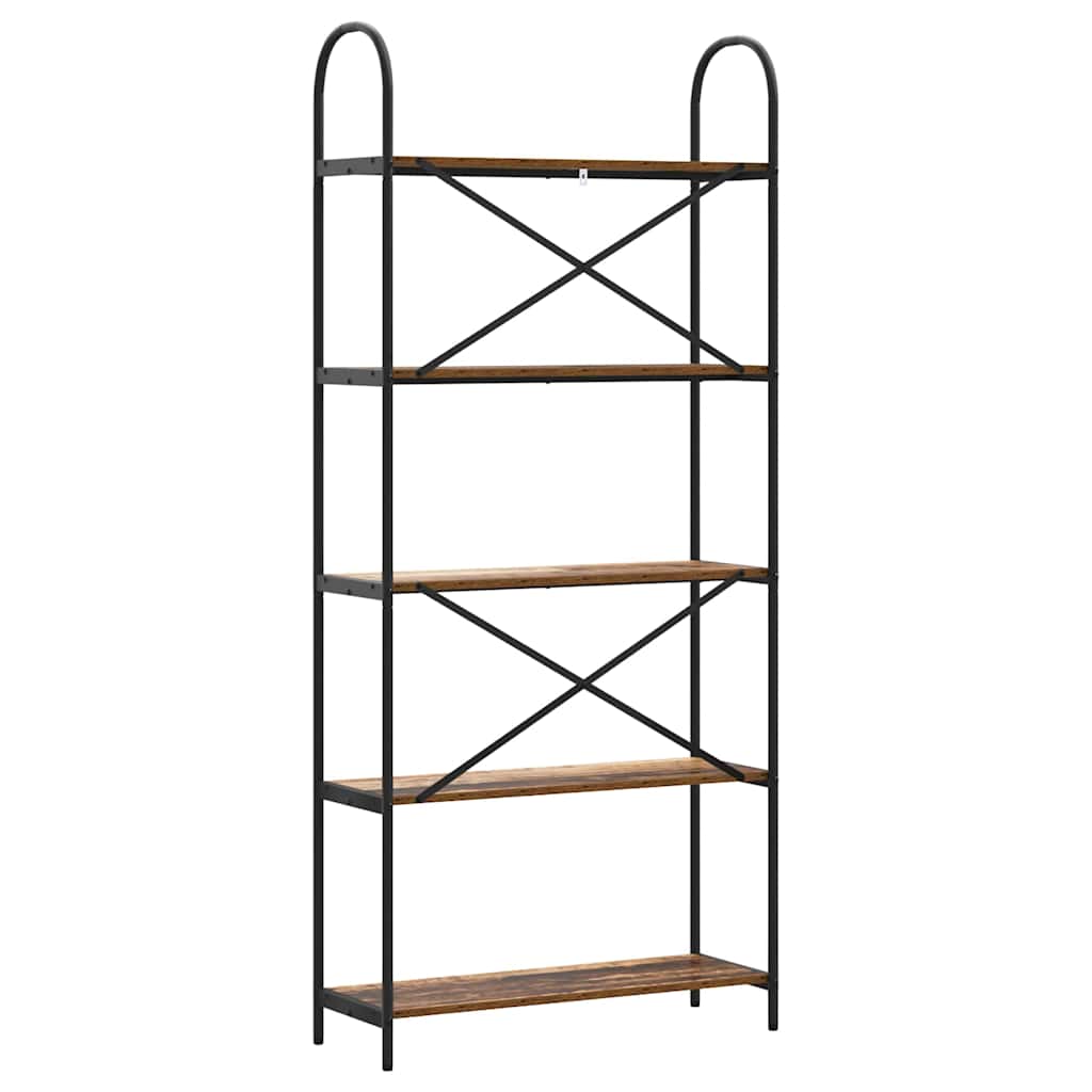 Raft pentru cărți Lemn vechi 80 x 30 x 183 cm Lemn compozit GartenMobel Dekor
