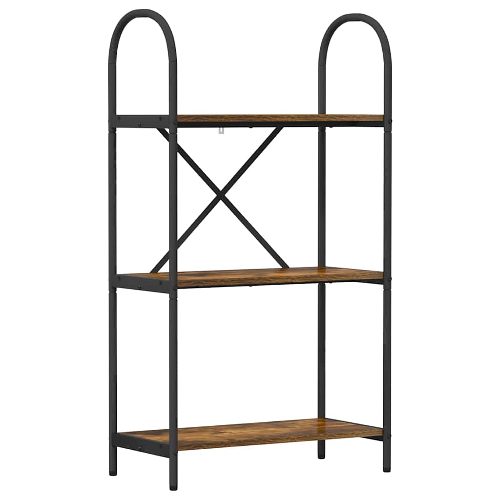 Raft pentru cărți Stejar afumat 60 x 30 x 109 cm Lemn compozit GartenMobel Dekor