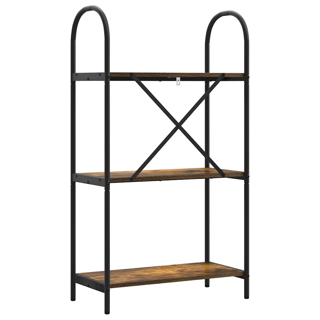 Raft pentru cărți Stejar afumat 60 x 30 x 109 cm Lemn compozit GartenMobel Dekor