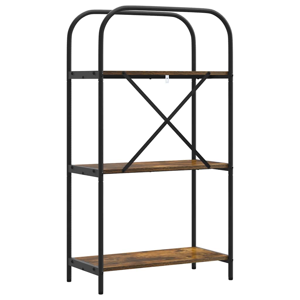 Raft pentru cărți Stejar afumat 60 x 30 x 109 cm Lemn compozit GartenMobel Dekor