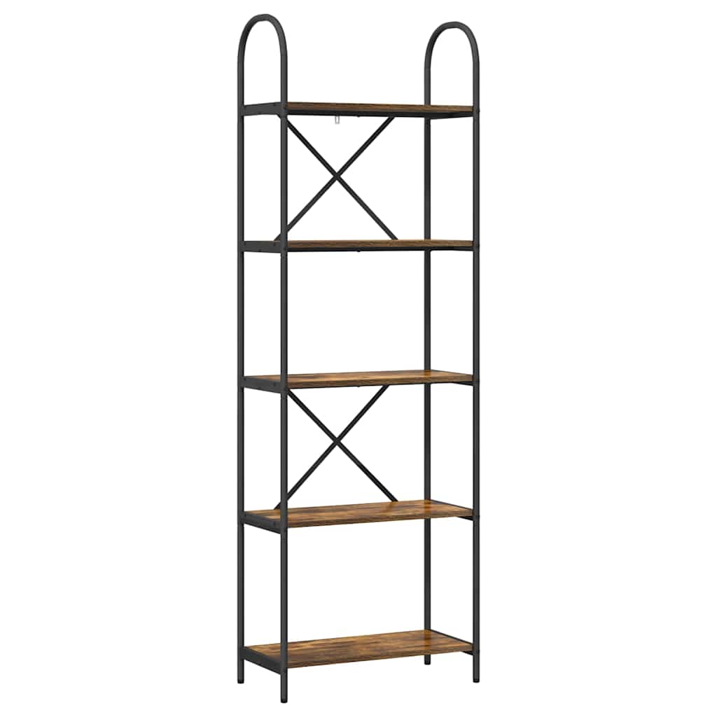Raft pentru cărți Stejar afumat 60 x 30 x 183 cm Lemn compozit GartenMobel Dekor