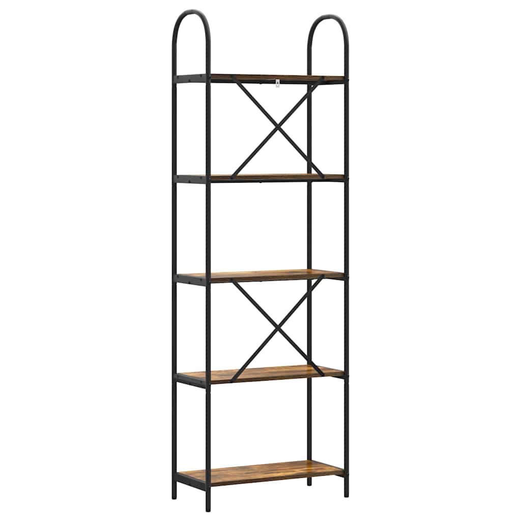Raft pentru cărți Stejar afumat 60 x 30 x 183 cm Lemn compozit GartenMobel Dekor
