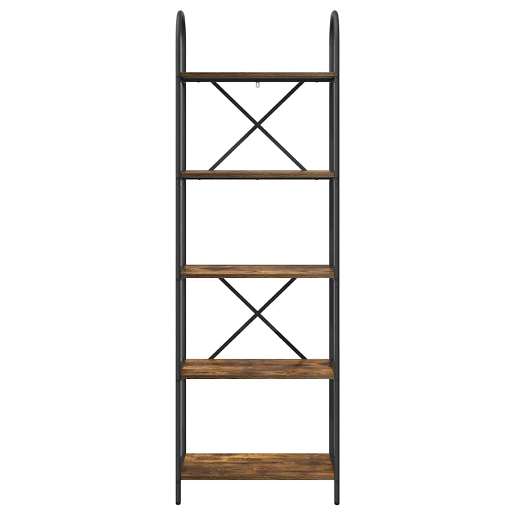 Raft pentru cărți Stejar afumat 60 x 30 x 183 cm Lemn compozit GartenMobel Dekor