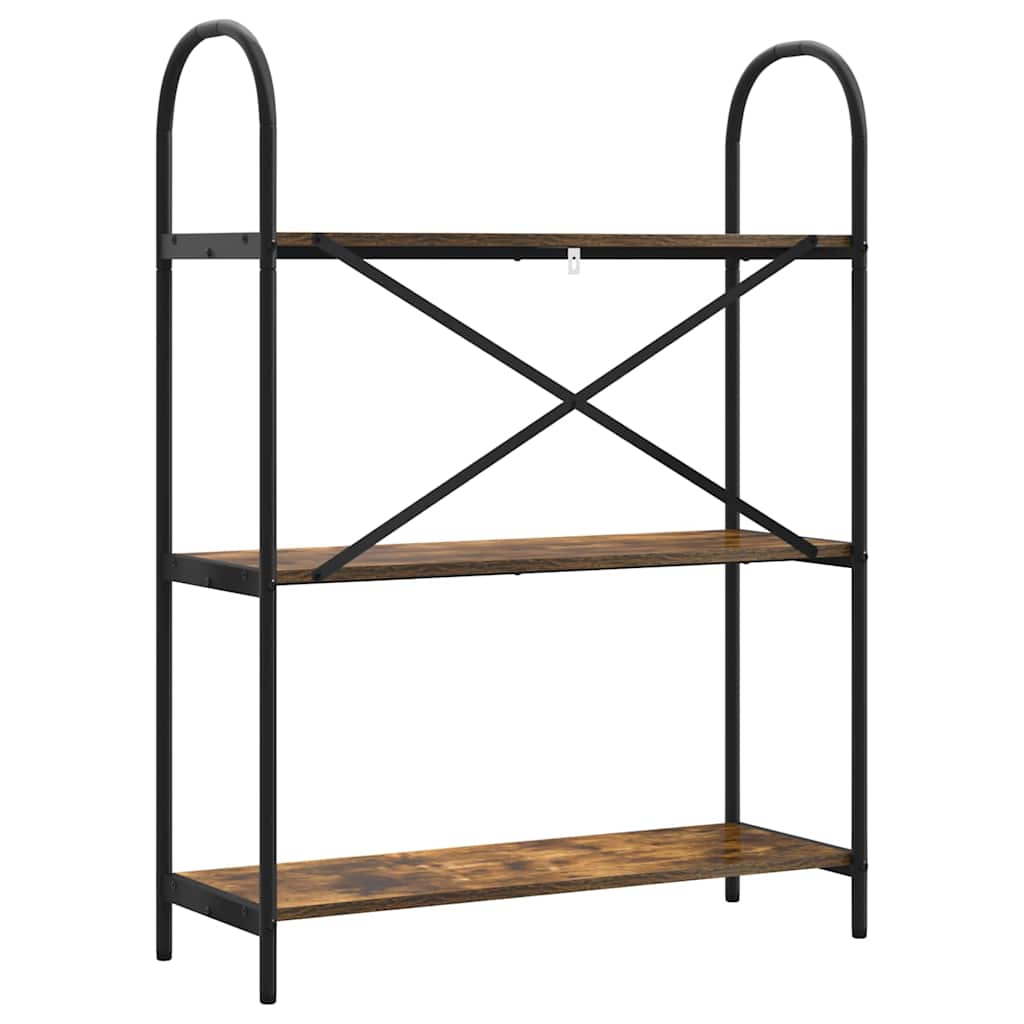 Raft pentru cărți Stejar afumat 80 x 30 x 109 cm Lemn compozit GartenMobel Dekor