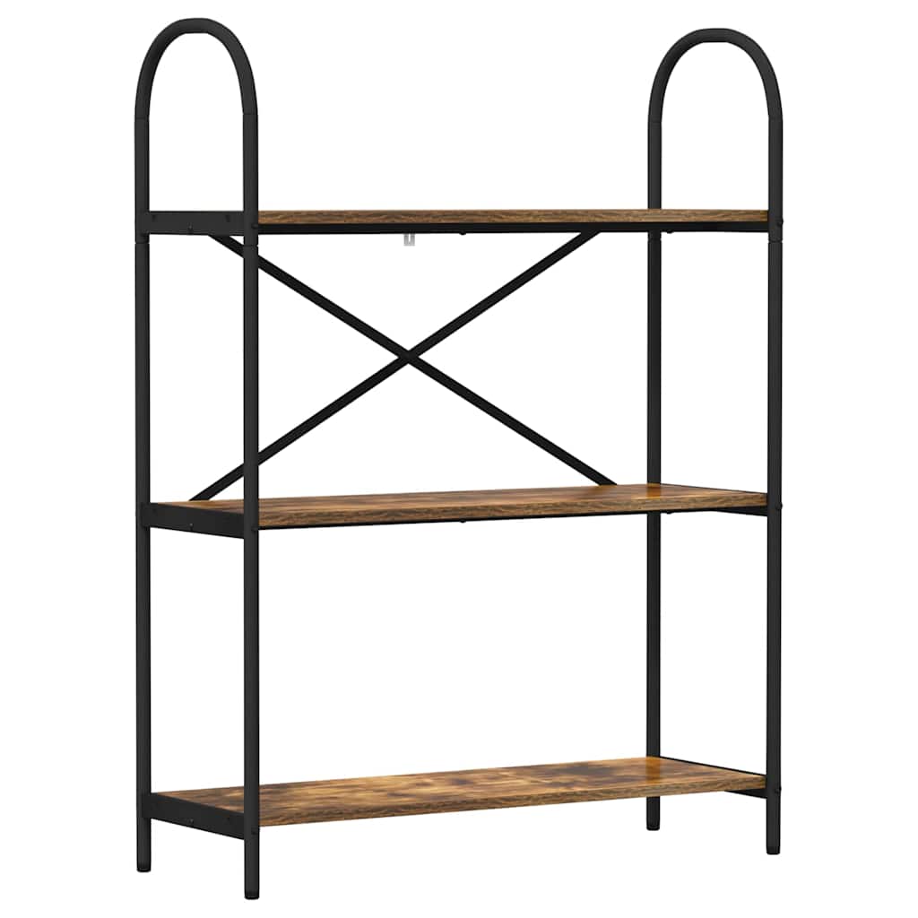 Raft pentru cărți Stejar afumat 80 x 30 x 109 cm Lemn compozit GartenMobel Dekor