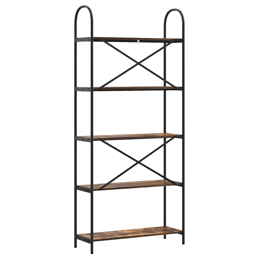 Raft pentru cărți Stejar afumat 80 x 30 x 183 cm Lemn compozit GartenMobel Dekor