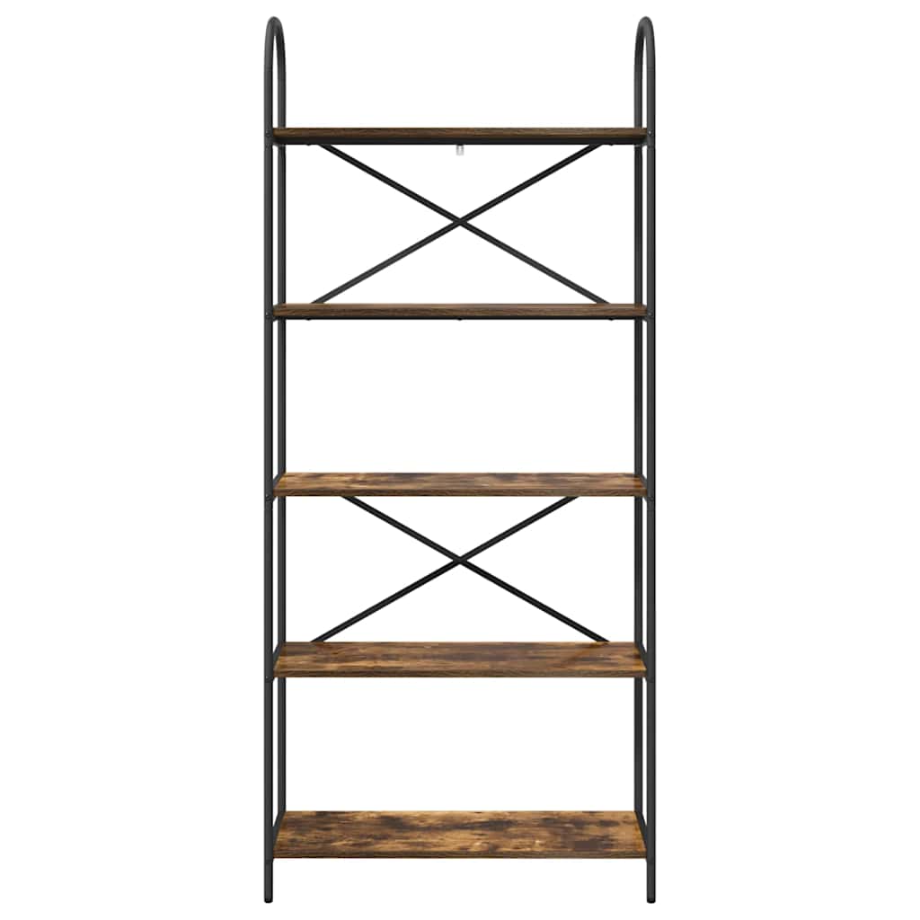Raft pentru cărți Stejar afumat 80 x 30 x 183 cm Lemn compozit GartenMobel Dekor
